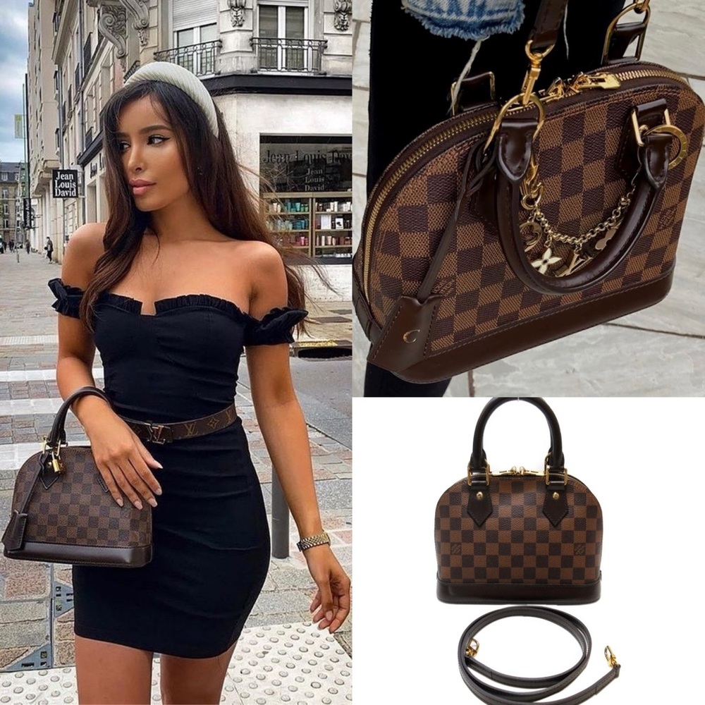 STRAP included!!! Alma BB Damier Ebene